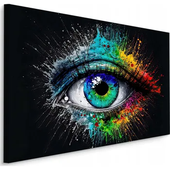 Obraz Obraz na zeď OKO Abstrakce Tvář Barvy 70x50