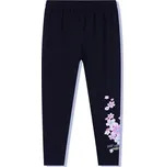 DÍVČÍ LEGÍNY S KYTIČKOU BL2388 VELIKOSTI 116-146 Velikost: 116, Barva: Modrá