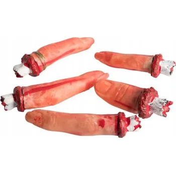 Vrták Useknuté gumové prsty na Halloween 5 ks