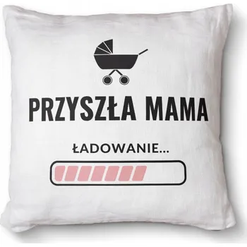 Polštář Ozdobný foto polštář dekorativní 40x40 - Budoucí maminka - nabíjení kočárku