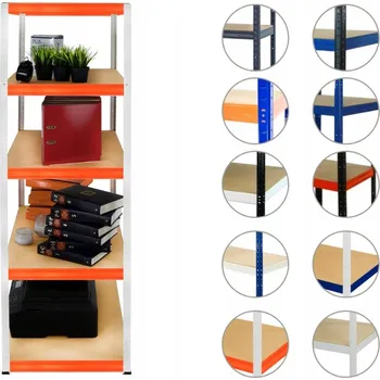 Dílenský regál Kovový skladový regál Wamar 213 x 60 x 60 cm, nosnost až 175 kg na polici