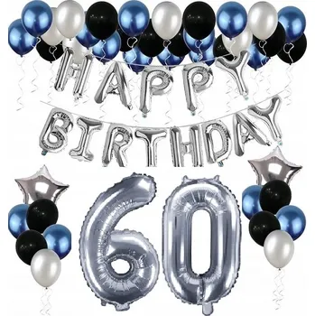 Balónek BALÓNKY SADA k narozeninám číslice 60 LET oslava narozenin