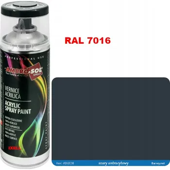 Barva ve spreji RAL 7016 antracit matná 400ml SPRAY profesionální řada HQ Ambrosol 1233