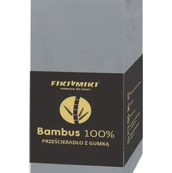 Prostěradlo Prostěradlo bambusové Fiki Miki s gumou do korbičky 75x35 cm šedé