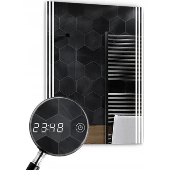 Zrcadlo Zrcadlo do Koupelny 50x70cm Arica s Dotykovými Hodinami