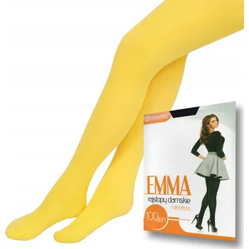 Dámské punčochy Punčocháče hladké Romartex EMMA 100 DEN žluté Žlutá velikost 3