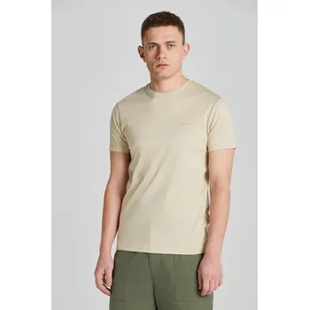 TRIČKO GANT SLIM MERCERIZED SS T-SHIRT SILKY BEIGE