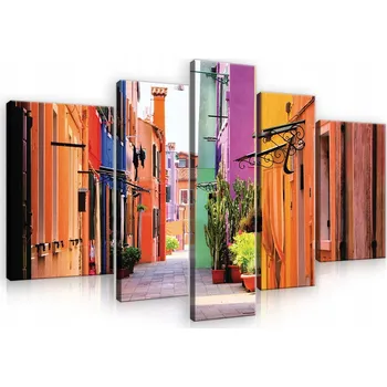 Obraz OBRAZ NA PLÁTNĚ CANVAS 170x100 BENÁTKY BURANO