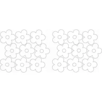 Obraz Nálepky na zeď Květiny 18 ks bílé matné