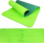 LIFEFIT YOGA MAT podložky LOTOS DUO, 183x58x0,6cm zelená