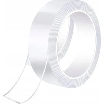 Lepicí páska OBOUSTRANNÁ NANO GELOVÁ PÁSKA PRŮHLEDNÁ 1CM X 1MM 5M