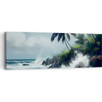 Obraz Obraz na plátně do obýváku ložnice 90x30 pláž foto obrazy na zeď