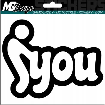 Samolepicí dekorace na vozidlo NÁLEPKA Grafika na auto FUCK YOU Ludzik Stickman 14x11