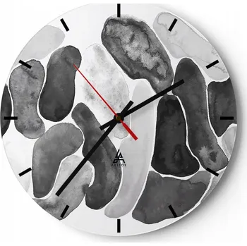 Hodiny Nástěnné hodiny do kuchyně 30x30 Tvary Skleněné hodiny do obýváku Loft Tiché