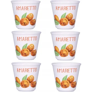 Sklenice Skleničky na likér, skleničky na tinkturu La Porcellana Bianca Liquorelli bílá 75 Ml 6 ks