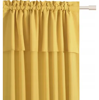 Závěs Hotový závěs do obývacího pokoje Mia 140x260 na pásce žabky, tunel hořčicový