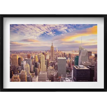 Obraz Závěsný obraz na zeď dekorace do bytu Západ slunce New York 70x50 cm