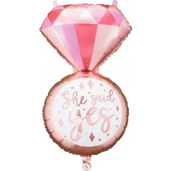 Fóliový balónek Party deco růžové zlato 41x72 cm