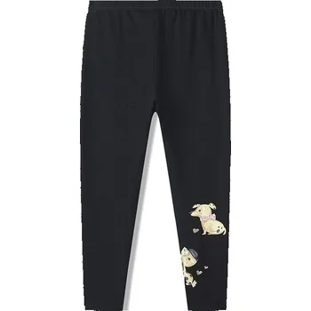 Dívčí legíny DÍVČÍ LEGÍNY S PEJSKEM SL3528 VELIKOSTI 98-128 Velikost: 116, Barva: Černá