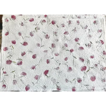 Umělecký papír Olino Paperworks Int BV Morušový papír s vlisovanými listy a lístky 01 Velikost: arch 78x55 cm