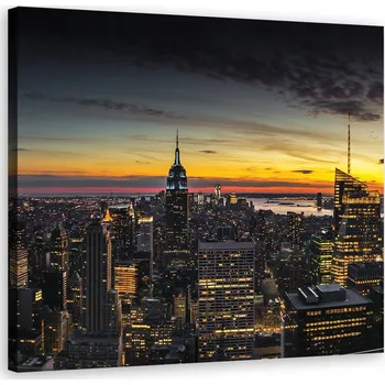 Obraz Obraz Na Plátně New York v noci 60x60 cm