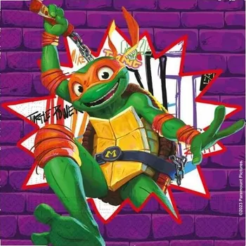 Papírový ubrousek Papírové ubrousky Procos Želvy Ninja 33x33 cm 20 ks