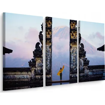 Obraz Obraz TRYPTYCH Balijský chrám 3D efekt 60x40