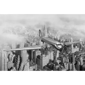 Obraz Cedule USA letadlo retro