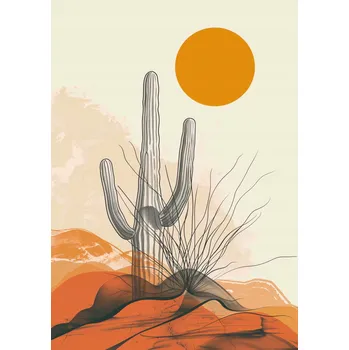 Plakát Plakát Pouštní Osamělost bez rámu 29,7 x 42 cm