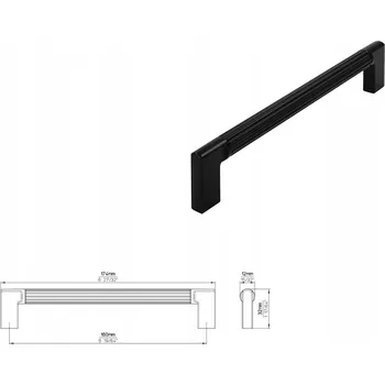 Nábytkové kování Nábytková úchytka SIRO 2591-174PB12PB12 matná černá