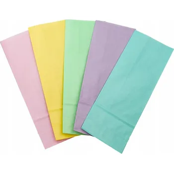 Dárková taška X500 Papírové Dárkové TAŠKY 10x7x28 cm PASTELOVÉ - MIX BAREV EKO