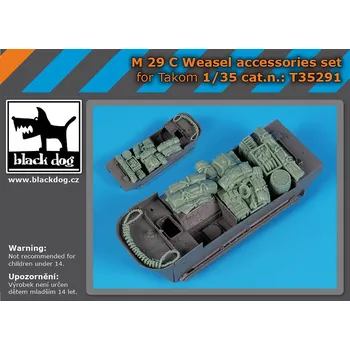 Plastikový model Blackdog 1/35 M 29 C Weasel accessories set (Takom)