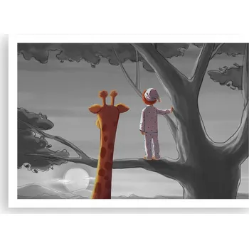 Obraz Plakát na zeď bez rámu 100x70 žirafa obraz plakáty do obývacího pokoje ložnice