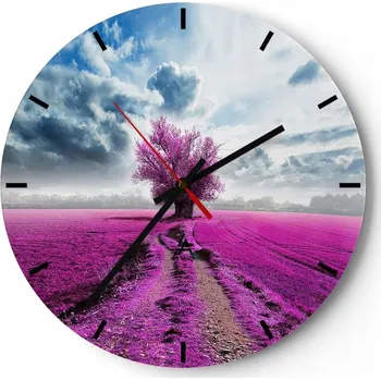 Hodiny Velké nástěnné hodiny 40x40 Krajina Skleněné hodiny Kulatý Tiché