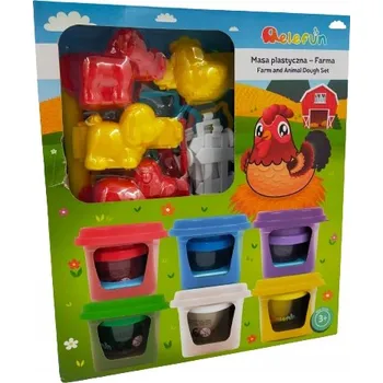 Modelovací hmota MODELOVACÍ HMOTA FARMA, 6 BAREVNÝCH NÁDOB