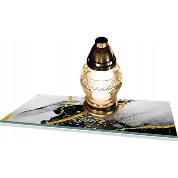 Obraz Podložka pod svíčku HŘBITOVNÍ SVÍČKA Tvrzené Sklo s potiskem 52x30cm na HŘBITOV