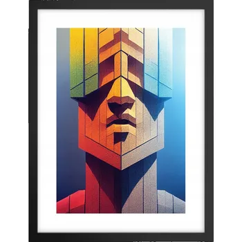 Obraz Obraz plakát v černém rámu do obýváku 30x40 hlava foto plakáty na zeď