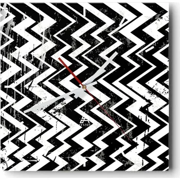 Hodiny Velké nástěnné hodiny 40x40 Abstrakce Skleněné tiché hodiny