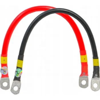 elektrický kabel 30cm kabel LGY 25mm² s oky M8 pro akumulátory