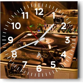 Hodiny Nástěnné hodiny do obýváku 40x40 Hudba Tiché Skleněné hodiny Bez hlučnosti