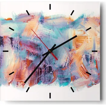 Hodiny Velké nástěnné hodiny 40x40 Minimalistické skleněné hodiny Tiché