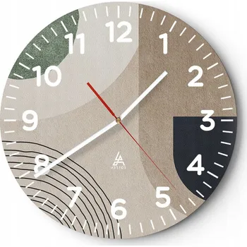 Hodiny Kuchyňské nástěnné hodiny 30x30 Minimalistické Moderní Skleněné hodiny Tiché