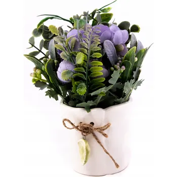 umělá květina UMĚLÁ KVĚTINA V KVĚTINÁČI 17CM RŮZNÉ BARVY