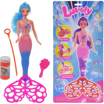 Panenka PANENKA MOŘSKÁ PANNA POUŠTĚJÍCÍ BUBLINY VELKÁ 37 CM + TEKUTINA