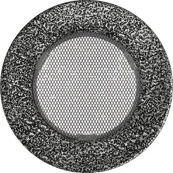 Větrací mřížka Ventilační mřížka ke krbu kulatá fi 100 černo-stříbrná