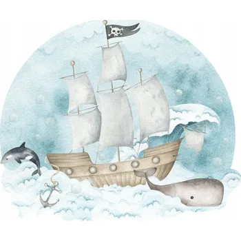 Samolepící dekorace DK450 XXL Nálepky na zeď - Čelo postele - Lodě