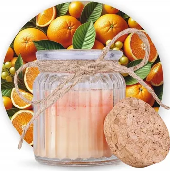 Svíčka Sójová vonná svíčka Kořeněný Pomeranč Aromaholik