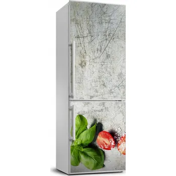 Fototapeta Foto Samolepka na ledničku Rajčata a bazalka