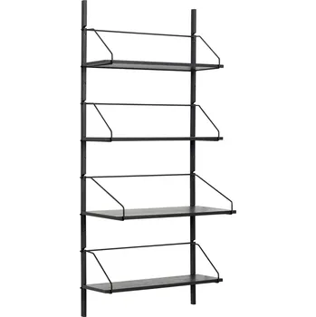 Knihovna HÜBSCH Nástěnný regál NORM 180x80 cm černý 021321