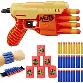 Dětská zbraň NERF ALPHA STRIKE FANG QS-4 E6973 + PÁSKA + TERČE
